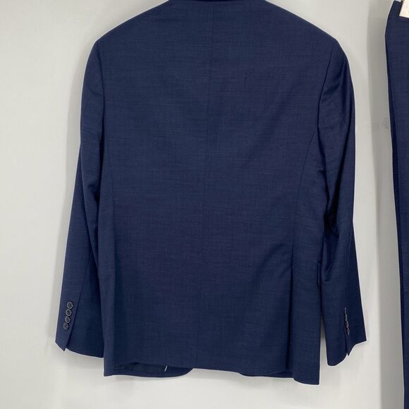 Jos. A. Bank Mens Slim Fit Traveler Suit Jacket and Pants Wool Blend Navy Blue S - Picture 7 of 16